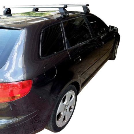 KIT ΜΕ ΜΠΑΡΕΣ ΟΡΟΦΗΣ ΓΙΑ AUDI A3 8PA SPORTBACK 5D 2004-2012 ΑΛΟΥΜΙΝΙΟΥ TEMA MENABO (AL1-3360-FIX026G)-2 ΤΕΜ. Auto Moto Tyres 