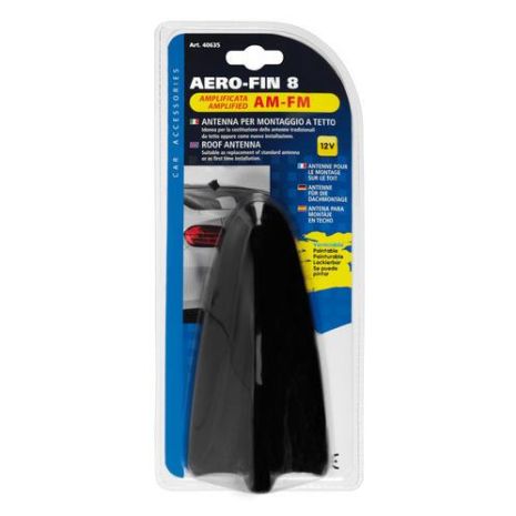 ΚΕΡΑΙΑ ΚΑΡΧΑΡΙΑΣ AERO-FIN 8 12V ΜΑΥΡΗ AM/FM ΜΕ ΕΝΙΣΧΥΤΗ ΣΗΜΑΤΟΣ 86x170x70mm Auto Moto Tyres 