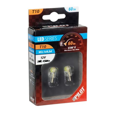 T10 W5W 12V W2,1x9,5d 6.500K 60lm 6COB LED ΛΕΥΚΟ (ΚΑΡΦΩΤΟ) 2ΤΕΜ. Auto Moto Tyres 