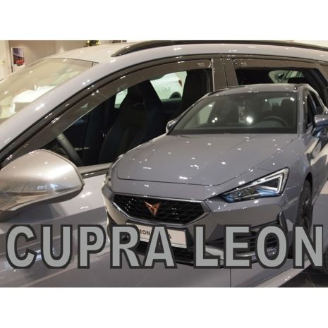 ΑΝΕΜΟΘΡΑΥΣΤΕΣ ΓΙΑ SEAT LEON 5D 2020+ / CUPRA LEON 5D 2020+ - ΣΕΤ ΑΥΤΟΚΙΝΗΤΟΥ ΑΠΟ ΕΥΚΑΜΠΤΟ ΦΙΜΕ ΠΛΑΣΤΙΚΟ HEKO - 4 ΤΕΜ. Auto Moto Tyres 