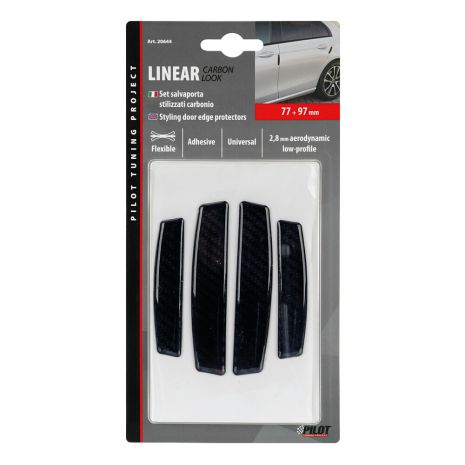 ΑΝΤΙΚΡΟΥΣΤΙΚΑ ΠΟΡΤΑΣ LINEAR CARBON LOOK 97+77mm ΠΑΧΟΥΣ 2,8mm 4ΤΕΜ. Auto Moto Tyres 