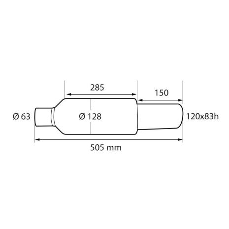 ΚΑΖΑΝΙ ΑΠΟ ΑΝΟΞΕΙΔΩΤΟ ΑΤΣΑΛΙ (201) INOX MU-2 Φ63 ΜΗΚΟΣ: 505mm LAMPA - 1 TEM. Auto Moto Tyres 