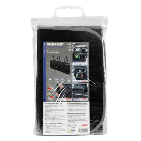 ΘΗΚΕΣ/ΤΣΕΠΕΣ ORGANIZER ΚΑΘΙΣΜΑΤΩΝ/ΠΟΡΤ ΜΠΑΓΚΑΖ 4 ΔΙΧΤΥΑ ΜΕ ΣΤΗΡΙΞΗ ΣΤΟ ΠΡΟΣΚΕΦΑΛΟ 88x35cm ΜΑΥΡΟ LAMPA - 1 TEM. Auto Moto Tyres 