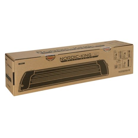 ΒΑΣΗ ΣΚΙ ΟΡΟΦΗΣ 4 ΖΕΥΓΑΡΙΑ ΣΚΙ/2 SNOWBOARD ΑΛΟΥΜΙΝΙΟΥ ΜΑΥΡΗ ΜΕ ΚΛΕΙΔΙ NORDIC-KING EVO NK-40 58cm Auto Moto Tyres 