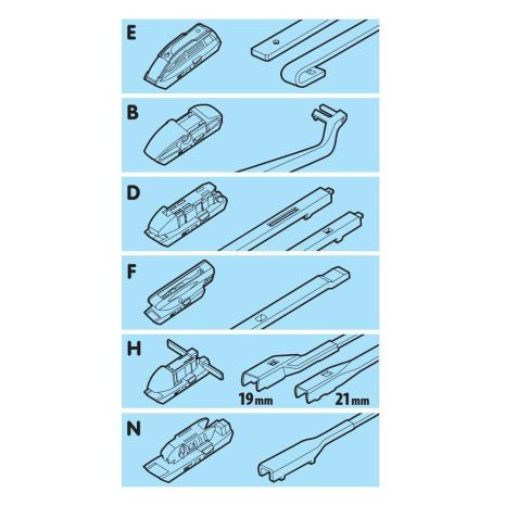 ΥΑΛΟΚΑΘΑΡΙΣΤΗΡΑΣ GRAN PREE SPEED MULTI-FIT ΜΕ 6 ΑΝΤΑΠΤΟΡΕΣ 43CM 17'' LAMPA - 1 TEM. Auto Moto Tyres 