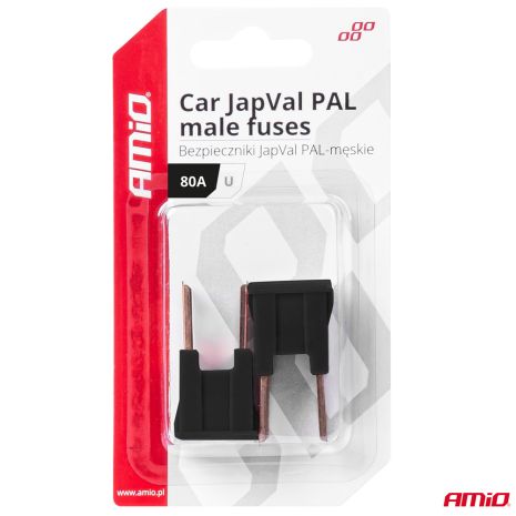 ΑΣΦΑΛΕΙΕΣ JapVal PAL U ΑΡΣΕΝΙΚΕΣ 80A ΣΕ ΜΑΥΡΟ ΧΡΩΜΑ AMIO - 2 Τεμ. Auto Moto Tyres 