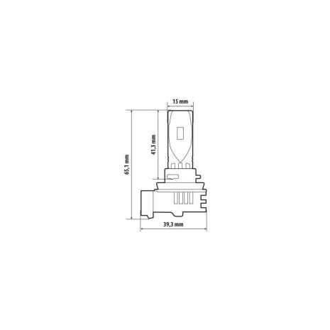 ΛΑΜΠΑ LED H8 12V PGJ19-1 6.500K ΨΥΧΡΟ 3.900lm/ΘΕΡΜΟ 2.400lm 35W  HALO LED QUICK FIT ALIEN SERIES LAMPA - 1 ΤΕΜ. Auto Moto Tyres 