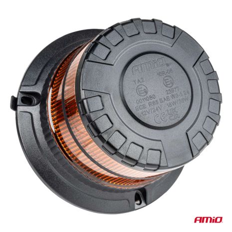 ΦΑΡΟΣ HEAVY DUTY W29M 12/24V ΠΟΡΤΟΚΑΛΙ 16LED ΜΑΓΝΗΤΙΚΟΣ/ΒΙΔΩΤΟΣ ΜΕ ΦΙΣ ΑΝΑΠΤΗΡΑ Υ103mm Φ110mm AMIO - 1 τεμ. Auto Moto Tyres 