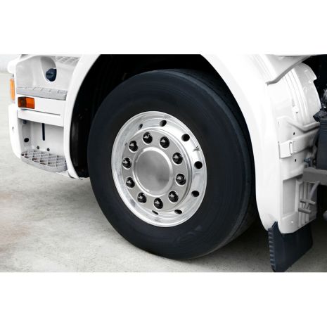 ΚΑΠΑΚΙΑ ΠΑΞΙΜΑΔΙΩΝ/ΜΠΟΥΛΟΝΙΩΝ ΦΟΡΤΗΓΟΥ DOME ΣΤΡΟΓΓΥΛΑ STAINLESS STEEL Φ32mm ΜΑΥΡΟ LAMPA - 40 ΤΕΜ. Auto Moto Tyres 