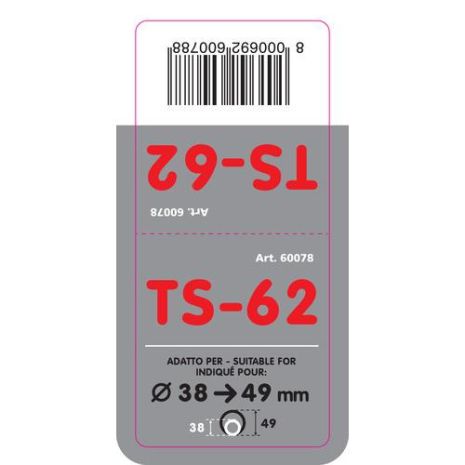 ΑΚΡΟ ΕΞΑΤΜΙΣΗΣ TS-62 Φ 38-49mm - ΣΤΡΟΓΓΥΛΟ ΛΟΞΟ Auto Moto Tyres 