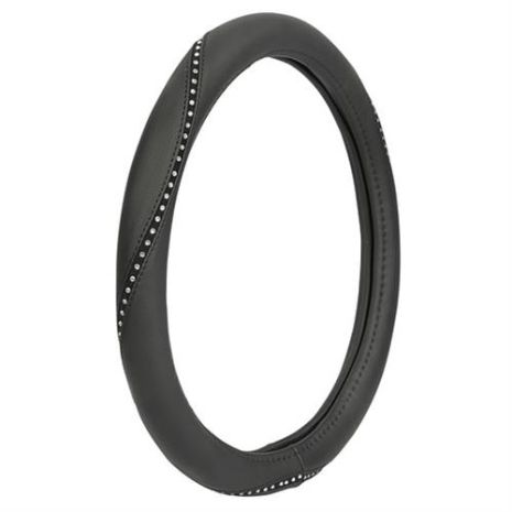 ΚΑΛΥΜΜΑ ΤΙΜΟΝΙΟΥ MERILYN 35/37 cm ΜΑΥΡΟ ME ΔΙΑΦΑΝΑ STRASS (ΑΟΣΜΟ ΟΙΚΟΛΟΓΙΚΟ/ΜΗ ΤΟΞΙΚΟ/ΑΝΑΚΥΚΛΩΣΙΜΟ ΥΛΙΚΟ) Auto Moto Tyres 