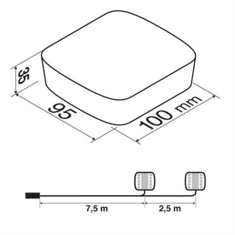 Φανάριa Τρέιλερ Πίσω με 14LED Μαγνητικά με καλώδιο 7pin 12V Auto Moto Tyres 
