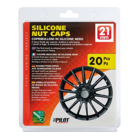 ΚΑΠΑΚΙΑ ΣΙΛΙΚΟΝΗΣ ΓΙΑ ΜΠΟΥΛΟΝΙΑ 21mm Μαύρα 20τεμ. Auto Moto Tyres 