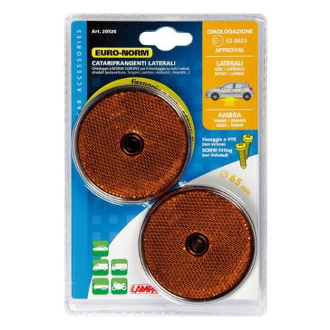 ΑΝΤΑΝΑΚΛΑΣΤΙΚΑ ΠΟΡΤΟΚΑΛΙ EURO-NORM ΣΤΡΟΓΓΥΛΑ ΜΕ ΒΙΔΑ 65mm 2ΤΕΜ Auto Moto Tyres 