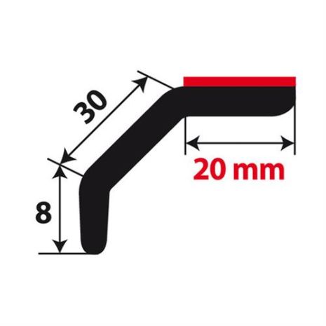 ΔΙΑΚΟΣΜΗΤΙΚΟ SPOILER UNI-SKIRT SK-1 20+30+8mm 250cm Auto Moto Tyres 