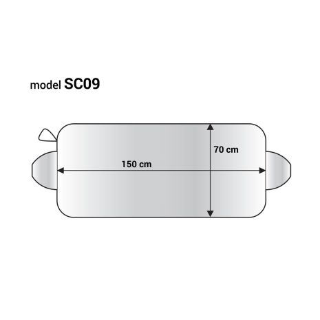 ΗΛΙΟΠΡΟΣΤΑΣΙΑ ΑΥΤΟΚΙΝΗΤΟΥ UNIVERSAL - 150x70cm (ΑΣΗΜΙ - EPE FOAM) AMiO - 1 ΤΕΜ. Auto Moto Tyres 