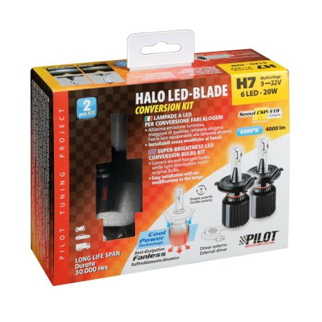 H7 9-32V PX26d 6LED 6.500K 4.000lm 20W CANBUS SEOUL CSP-Y19chips HALO LED BLADE 2ΤΕΜ. Auto Moto Tyres 