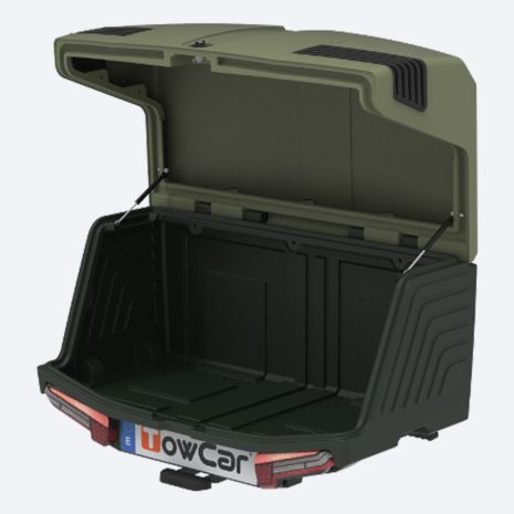 ΜΠΑΓΚΑΖΙΕΡΑ ΚΟΤΣΑΔΟΡΟΥ 400 LT TOWBOX V3 CAMPER GREEN (ΠΡΑΣΙΝΟ) ΜΕ LED ΦΑΝΑΡΙΑ Auto Moto Tyres 