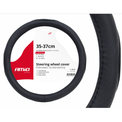 ΚΑΛΥΜΜΑ ΤΙΜΟΝΙΟΥ 35/37CM SWC-09-S ΜΑΥΡΟ ΑΜΙΟ AMiO - 1 ΤΕΜ. Auto Moto Tyres 