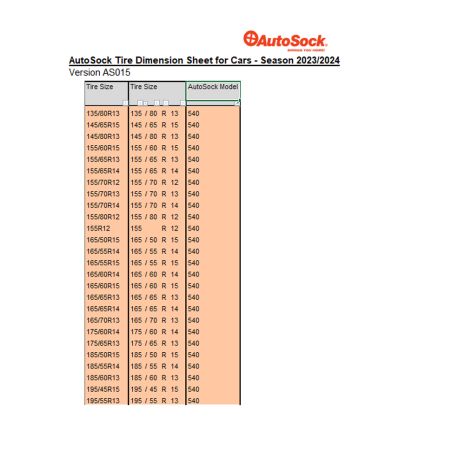 ΑΝΤΙΟΛΙΣΘΗΤΙΚΟ ΠΑΝΙ ΧΙΟΝΙΟΥ AUTOSOCK HP 540 HIGH PERFORMANCE EDITION - 2 ΤΕΜ. Auto Moto Tyres 