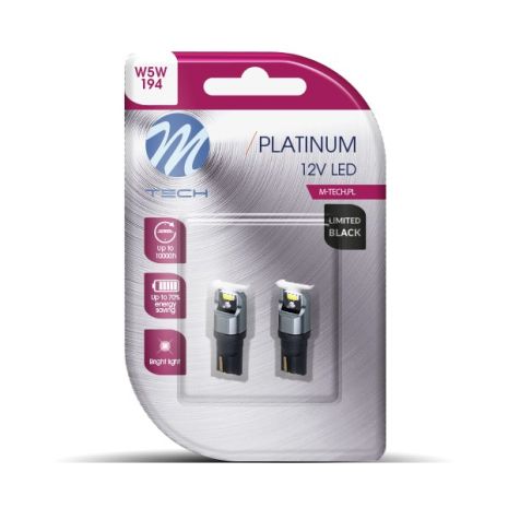 T10 W5W 12/24V W2,1x9,5d 4xSMD1616 CAN-BUS ΛΕΥΚΟ (ΚΑΡΦΩΤΟ ΑΚΑΛΥΚΟ) LIMITED BLACK 2ΤΕΜ. M-TECH Auto Moto Tyres 