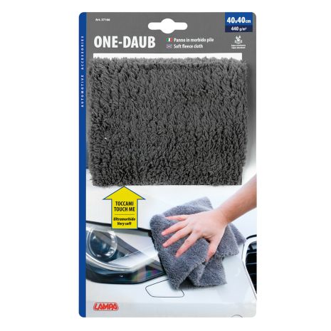 ΠΑΝΙ ΓΥΑΛΙΣΜΑΤΟΣ/ ΣΤΕΓΝΩΜΑΤΟΣ/ΚΑΘΑΡΙΣΜΟΥ (ΧΝΟΥΔΩΤΟ) ONE-DAUB FLEECE ΓΚΡΙ 40x40cm LAMPA - 1 ΤΕΜ Auto Moto Tyres 