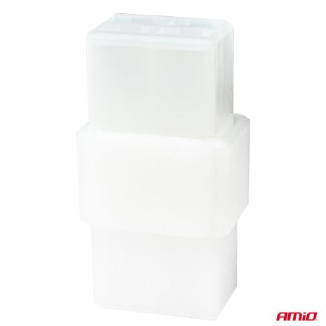 ΦΙΣΑ ΣΥΝΔΕΣΗΣ ΚΑΛΩΔΙΩΝ 4 ΥΠΟΔΟΧΩΝ ΜΕ ΠΛΑΣΤΙΚΟ ΚΟΥΜΠΩΜΑ AMIO - 1 σετ. Auto Moto Tyres 