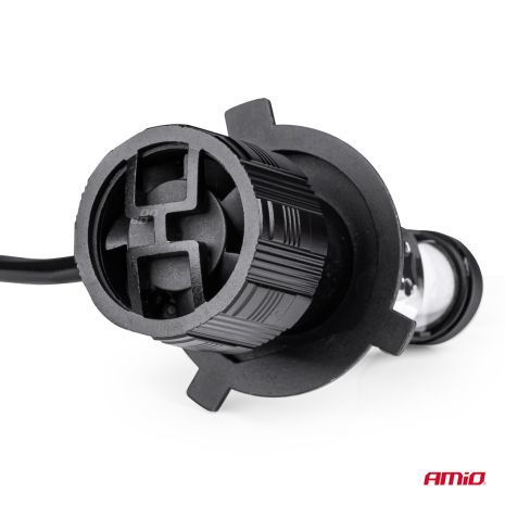 ΛΑΜΠΕΣ H4 PL-LENS SERIES 9>36V 60W 5.000K 3.800lm LED 2x4575 SMD CAN-BUS ΜΕ ΠΡΟΤΖΕΚΤΟΡΑ AMIO - 2 Τεμ. Auto Moto Tyres 