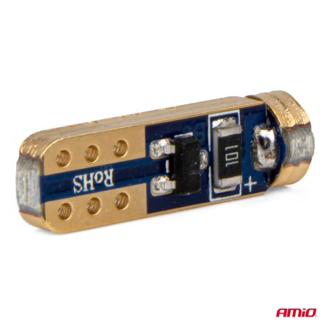 ΛΑΜΠΑΚΙΑ T5 W1W 12V 1SMD LED ΚΟΚΚΙΝΑ AMIO - 2 ΤΕΜ. Auto Moto Tyres 