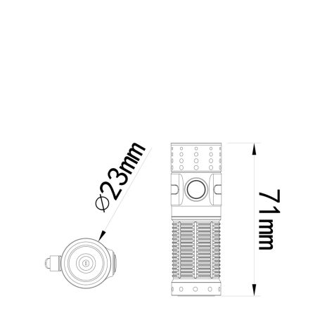 ΦΑΚΟΣ ΧΕΙΡΟΣ 1x10W 490lm IP65 71mm Φ23mm 1100mAh Li-ion TACTICAL LASER FLASHLIGHT M-TECH - 1 Τεμ. Auto Moto Tyres 
