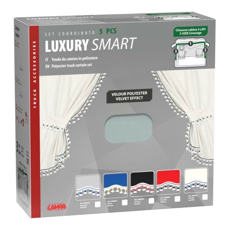 ΚΟΥΡΤΙΝΕΣ ΝΤΑΛΙΚΑΣ LUXURY SMART ΑΣΗΜΙ/ΜΠΛΕ ΣΕΤ LAMPA - 5 ΤΕΜ. Auto Moto Tyres 