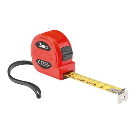 ΜΕΤΡΟΤΑΙΝΙΑ ΑΥΤΟΜΑΤΗ COMPACT 5m x16mm ΚΟΚΚΙΝΗ ΜΕ ΚΛΙΠ ΖΩΝΗΣ LAMPA - 1 ΤΕΜ. Auto Moto Tyres 