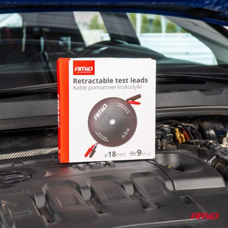 ΑΚΡΟΔΕΚΤΕΣ (ΚΡΟΚΟΔΕΙΛΑΚΙΑ) ΜΠΑΤΑΡΙΑΣ ΜΕ ΚΑΛΩΔΙΟ ΣΕ ΚΟΥΛΟΥΡΑ 9m AMIO - 1 τεμ. Auto Moto Tyres 