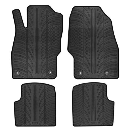 ΜΑΡΚΕ ΠΑΤΑΚΙΑ ΣΕ ΣΚΑΦΗ ΛΑΣΤΙΧΟ ΓΙΑ RENAULT CLIO III 10/2005-2012 SUMISURA ΣΕ ΜΑΥΡΟ ΧΡΩΜΑ ME ΚΟΥΜΠΩΜΑΤΑ LAMPA - 4 ΤΕΜ. Auto Moto Tyres 