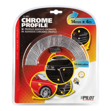 ΑΥΤΟΚΟΛΛΗΤΟ TRIM ΧΡΩΜΙΟ ΕΠΙΠΕΔΟ ΓΙΑ ΠΟΡΤΕΣ, ΓΡΙΛΙΕΣ, ΠΡΟΦΥΛΑΚΤΗΡΕΣ, ΠΛΑΙΝΑ ΠΑΧΟΣ 14MM ΜΗΚΟΣ 4M Auto Moto Tyres 