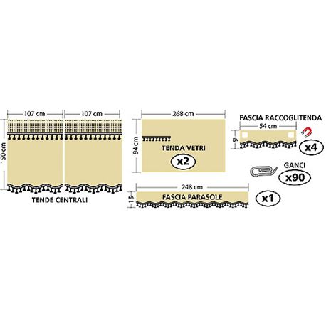 ΣΕΤ ΚΟΥΡΤΙΝΕΣ ΝΤΑΛΙΚΑΣ PREMIER ΜΠΕΖ 9ΤΕΜ. Auto Moto Tyres 