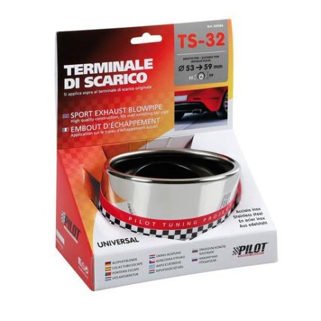 ΑΚΡΟ ΕΞΑΤΜΙΣΗΣ TS-32 Φ 53-59mm - ΟΒΑΛ ΛΟΞΟ Auto Moto Tyres 