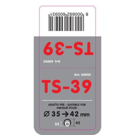 ΑΚΡΟ ΕΞΑΤΜΙΣΗΣ TS-39 Φ 35-42mm - ΣΤΡΟΓΓΥΛΟ ΛΟΞΟ Auto Moto Tyres 