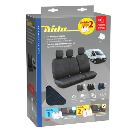 Καλύμματα Καθισμάτων Dido-2, με επανατυλικτήρα ζώνης - Μπλε Auto Moto Tyres 