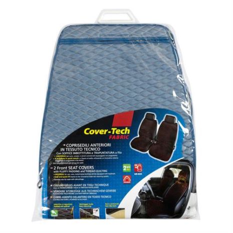 Πλατοκάθισμα με Προσκέφαλο COVER-TECH FABRIC 2τεμ. Γαλάζιο/Μπεζ Auto Moto Tyres 