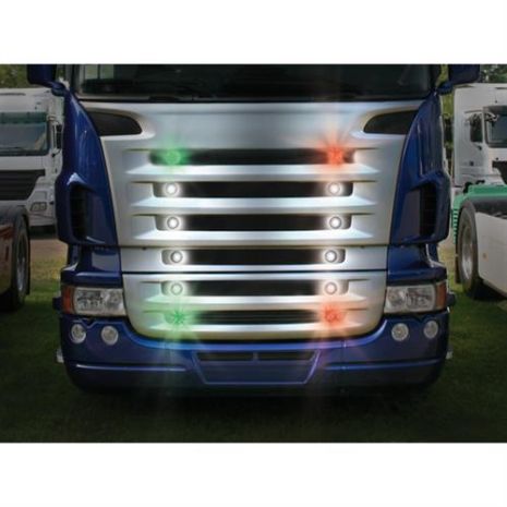 Φώτα Ογκου Φορτηγού 24V 1 Led 2τεμ Πράσινα V-1 Auto Moto Tyres 