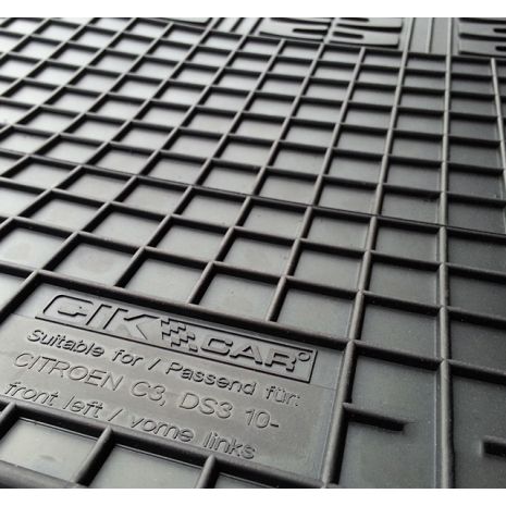 ΜΑΡΚΕ ΠΑΤΑΚΙΑ ΣΕ ΣΚΑΦΗ ΛΑΣΤΙΧΟ ΓΙΑ CITROEN C3 2010-2017 / DS3 2010-2019 ΣΕ ΜΑΥΡΟ ΧΡΩΜΑ ΜΕ ΚΟΥΜΠΩΜΑΤΑ CIK - 4 ΤΕΜ. Auto Moto Tyres 