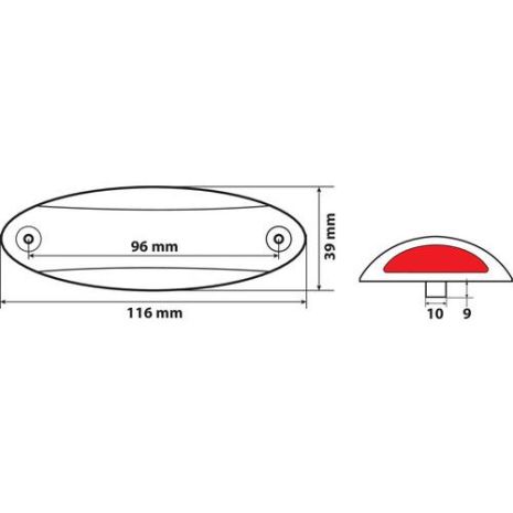 ΦΩΤΑ ΟΓΚΟΥ ΦΟΡΤΗΓΟΥ 12/24V 4SMD LED 1ΤΕΜ. ΛΕΥΚΟ-ΚΟΚΚΙΝΟ ΣΕ ΛΕΥΚΟ ΠΛΑΙΣΙΟ Auto Moto Tyres 
