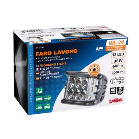ΠΡΟΒΟΛΕΑΣ ΕΡΓΑΣΙΑΣ ΤΕΤΡΑΓΩΝΟΣ WL-24 12LED 36W 3000lm 9-32V (52x62x47mm) ΦΩΣ ΔΙΑΘΛΑΣΗΣ 3 ΟΨΕΩΝ -1ΤΕΜ. Auto Moto Tyres 