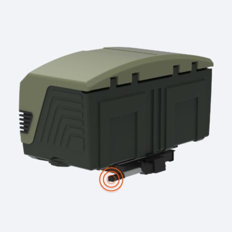 ΜΠΑΓΚΑΖΙΕΡΑ ΚΟΤΣΑΔΟΡΟΥ 400 LT TOWBOX V3 CAMPER GREEN (ΠΡΑΣΙΝΟ) ΜΕ LED ΦΑΝΑΡΙΑ Auto Moto Tyres 