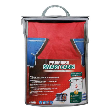 ΣΕΤ ΚΟΥΡΤΙΝΕΣ ΝΤΑΛΙΚΑΣ PREMIER SMART CABIN ΚΟΚΚΙΝΟ 5ΤΕΜ. Auto Moto Tyres 