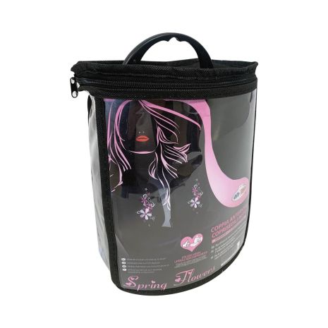 ΚΑΛΥΜΜΑΤΑ ΚΑΘΙΣΜΑΤΩΝ SPRING FLOWERS ΜΑΥΡΑ ΜΕ ΡΟΖ ΛΟΥΛΟΥΔΙΑ  2ΤΕΜ. Auto Moto Tyres 