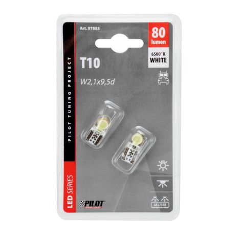 T10 W5W 24-32V W2,1x9,5d 80lm 2COB LED ΛΕΥΚΟ (ΚΑΡΦΩΤΟ) 2ΤΕΜ. Auto Moto Tyres 