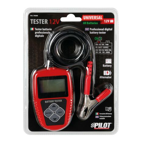 ΤΕΣΤΕΡ ΜΠΑΤΑΡΙΑΣ/ΔΥΝΑΜΟ ΨΗΦΙΑΚΟ 12V ΜΕ ΚΑΛΩΔΙΟ USB & CD ΕΓΚΑΤΑΣΤΑΣΗΣ PROFESSIONAL BATTERY TESTER LAMPA - 1 ΤΕΜ Auto Moto Tyres 