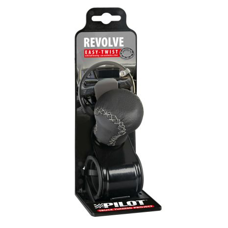 ΤΕΜΠΕΛΗΣ ΤΙΜΟΝΙΟΥ ΠΕΡΙΣΤΡΕΦΟΜΕΝΟΣ ΔΕΡΜΑΤΙΝΟΣ ΜΑΥΡΟΣ ΜΕ ΓΚΡΙ ΡΑΦΗ 20-40mm REVOLVE LAMPA - 1ΤΕΜ Auto Moto Tyres 